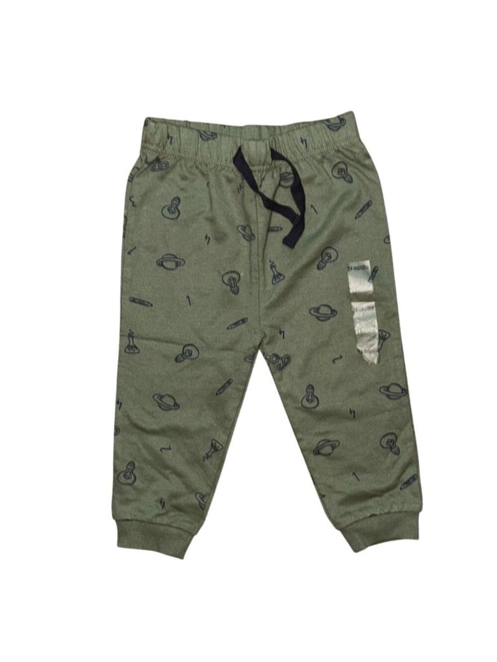 First Impressions Toddler Jogger Pants-Light bulb-Green/Blue-Size 24 Months-NWT